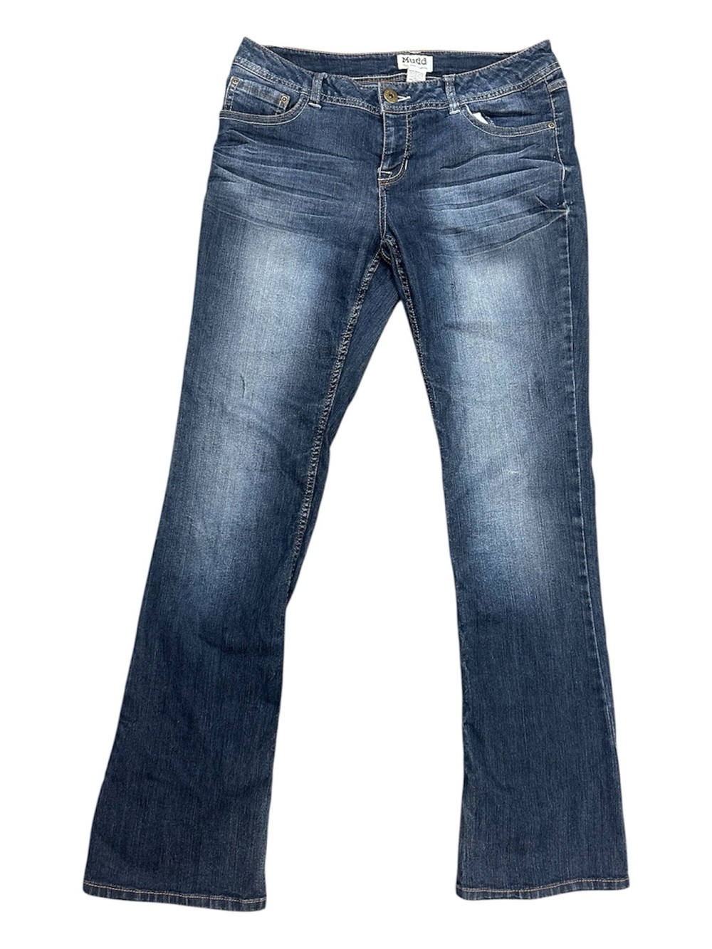 Mudd Junior Size 11 Low Rise Bootcut Stretch Jeans Medium Wash Y2K